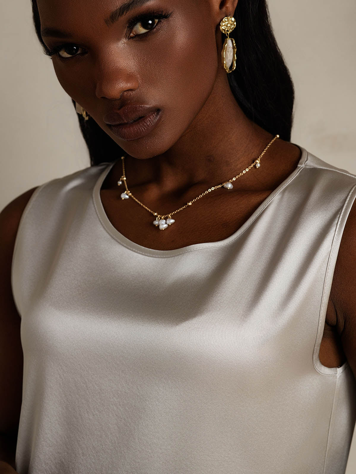 [Ljusgrå] SilkSilky-SE 19Momme Silke Camisoles 008,