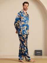 [Navy Drake] SilkSilky-SE Long Sleeve Notchkrage Herr Pyjama 005