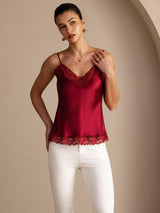 [Vin] SilkSilky-SE Spaghetti Strap V Neck Cami Toppar 003