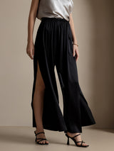 [Svart] SilkSilky-SE 19Momme Silke Womens Pants 001