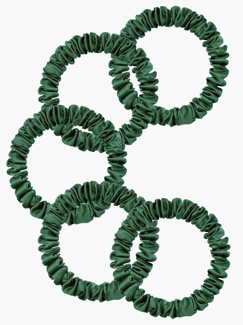 [Mörkgrön] SilkSilky-SE 19Momme Rent Silke Scrunchie 003