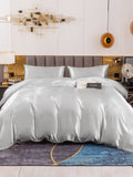 SilkSilky SE 19Momme Rent Silke Bedding Set Silver 001