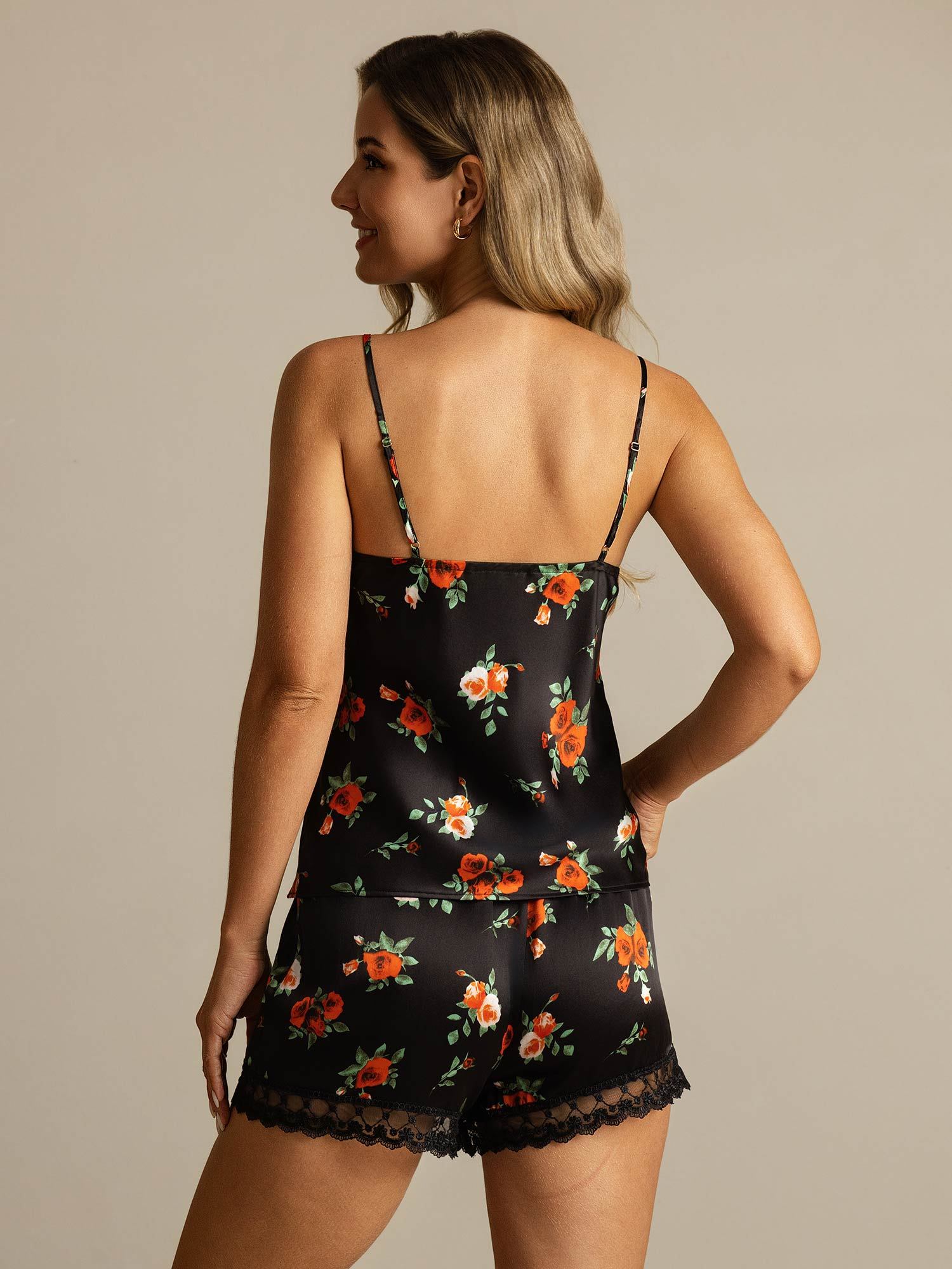 [SvartRos] SilkSilky-SE Rent Silke Camisole Set 002
