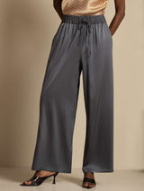 [Mörkgrå] SilkSilky-SE 19Momme Womens Pants 003