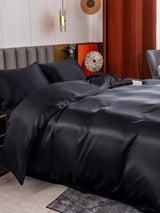 [Svart] SilkSilky-SE 19Momme Bäddset 004