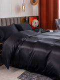 SilkSilky SE 19Momme Rent Silke Bedding Set Svart 004