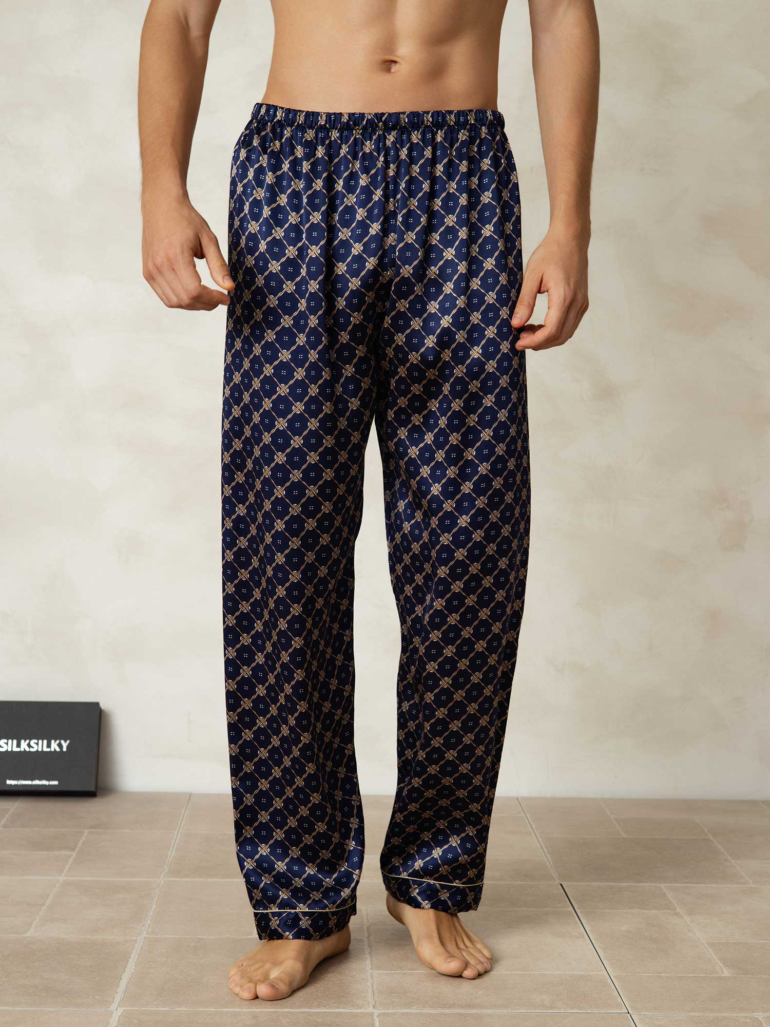 [Marin Kedja] SilkSilky-SE Rent Silke Mens Sleep Bottoms 001