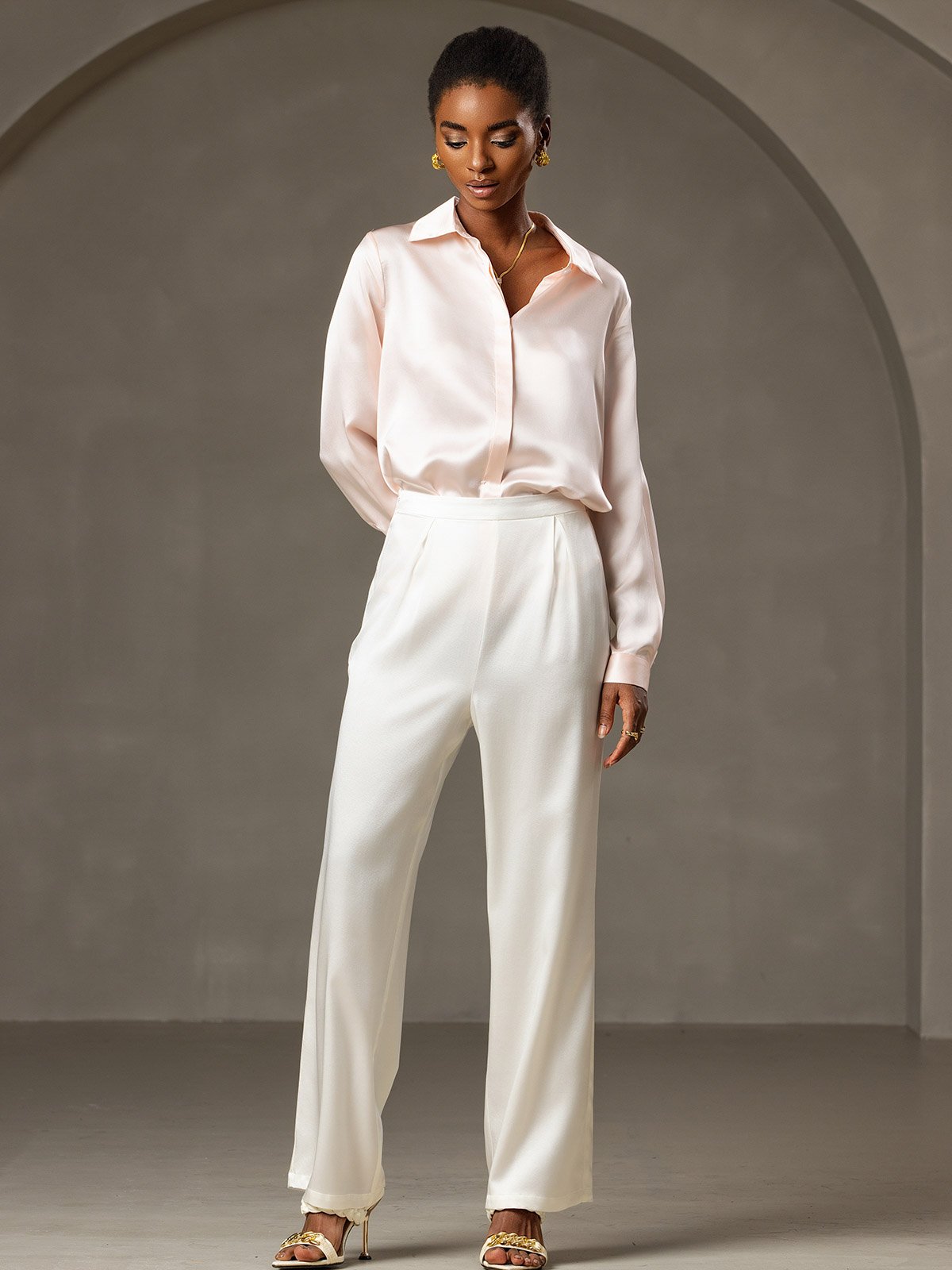 [Vit] SilkSilky-SE 19Momme Silke Womens Pants 004