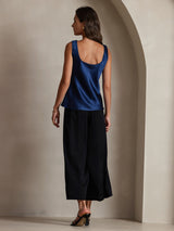 [Mörkblå] SilkSilky-SE Sleeveless Cami Toppar 002