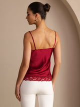 [Vin] SilkSilky-SE Spaghetti Strap V Neck Cami Toppar 002