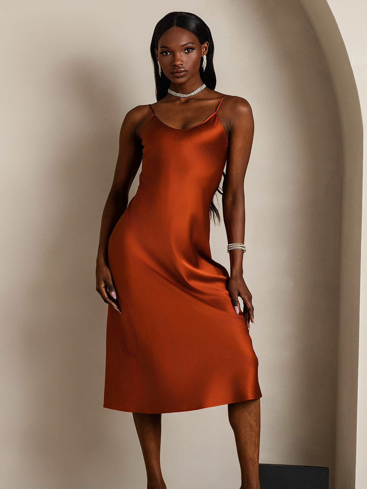 [Kola] SilkSilky-SE Rent Silke Dress 004