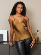 [Kaffe] SilkSilky-SE Spaghetti Strap V Neck Cami Toppar 005
