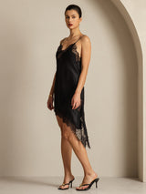 [Svart] SilkSilky-SE Rent Silke Dress 005