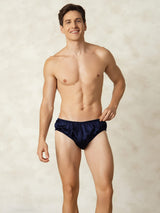 [Mörkblå] SilkSilky-SE Rent Silke Mens Underwear 004
