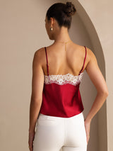 [Vin] SilkSilky-SE Spaghetti Strap V Neck Cami Toppar 002