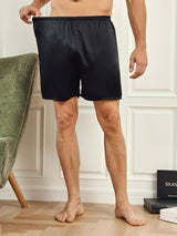 [Svart] SilkSilky-SE Men's Sleep Shorts 003