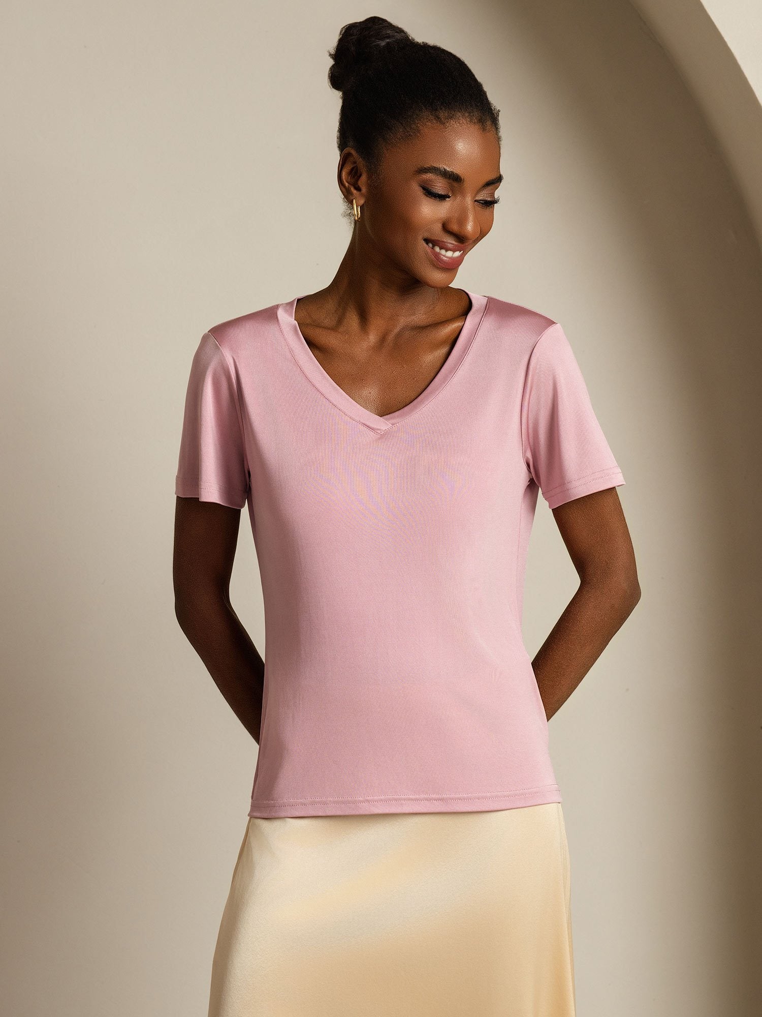 [BlekMauve] SilkSilky-SE Rent Silke Womens T-Shirt 003