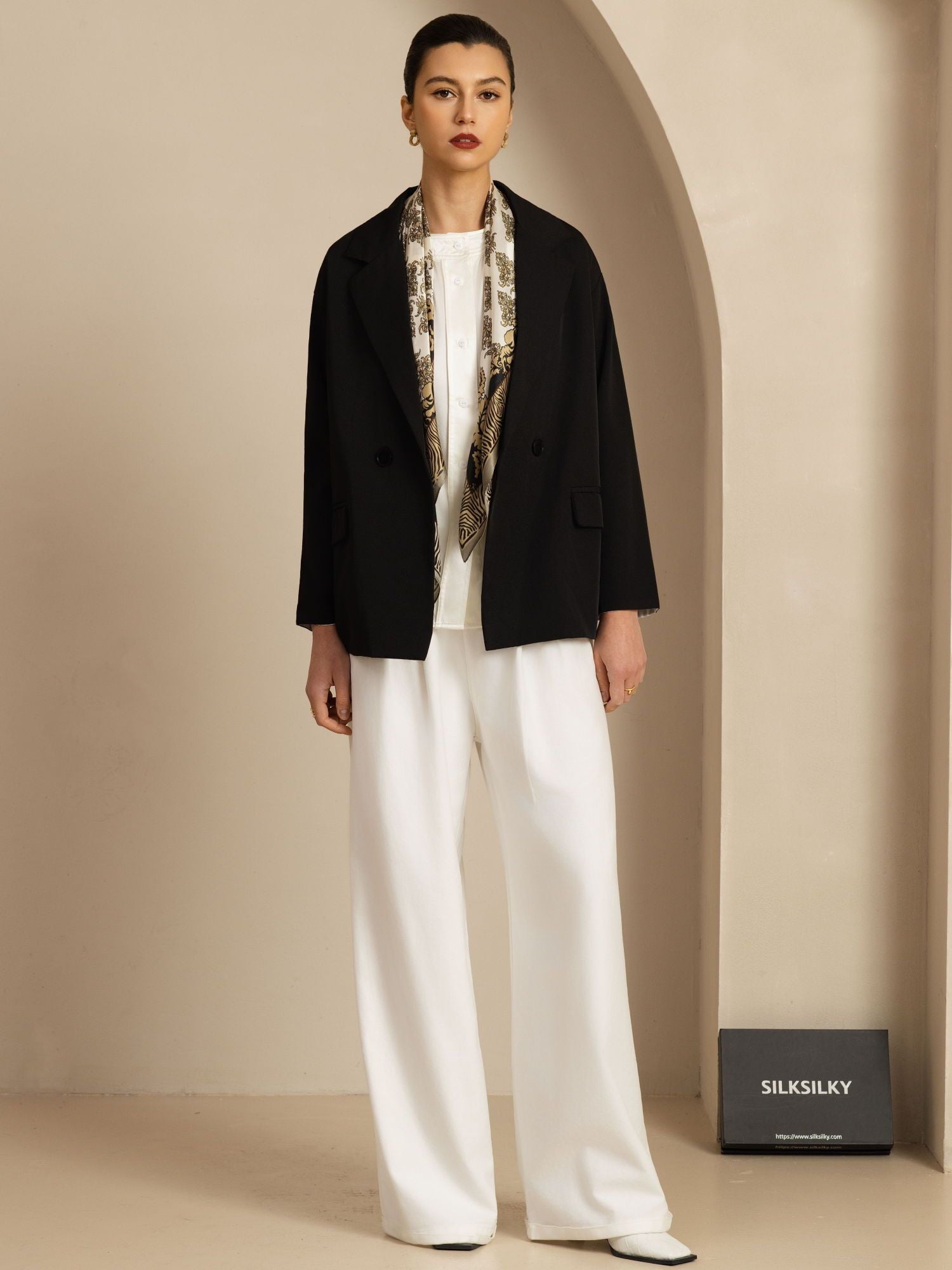 [P109] SilkSilky-SE Pure Silk Scarf 005