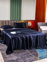 [Mörkblå] SilkSilky-SE 25Momme Rent Silke Bedding Set 003