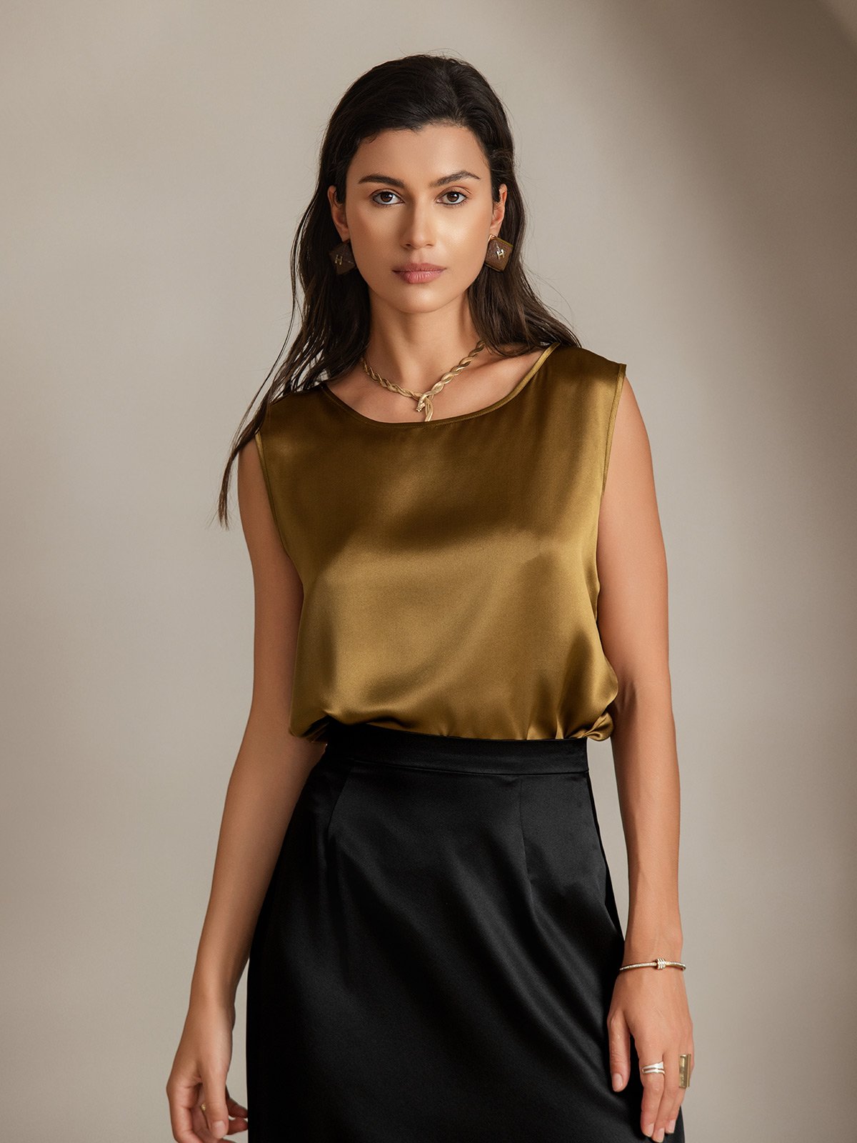 [Brun] SilkSilky-SE 19Momme Silke Camisoles 003