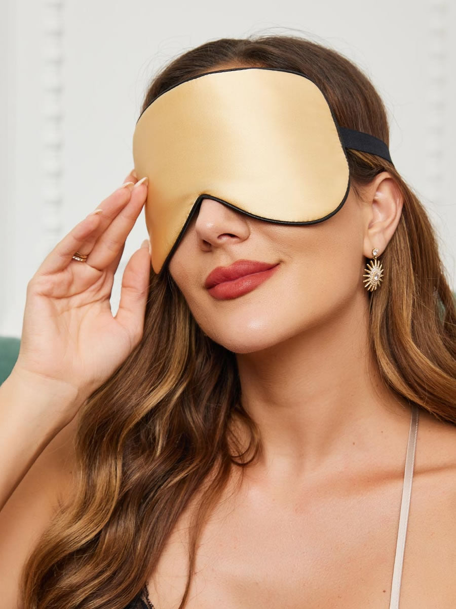 [Champagne] SilkSilky-SE 19Momme Rent Silke Eye Mask 001