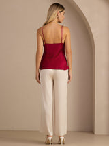[Vin] SilkSilky-SE Spaghetti Strap V Neck Cami Toppar 005