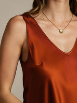 [Kola] SilkSilky-SE Sleeveless V Neck Cami Toppar 005