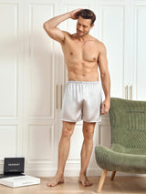 [Silver] SilkSilky-SE Men's Sleep Shorts 005
