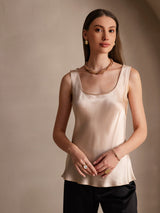 [Champagne] SilkSilky-SE Sleeveless Cami Toppar 004