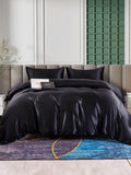 SilkSilky SE 25Momme Rent Silke Bedding Set Svart 002