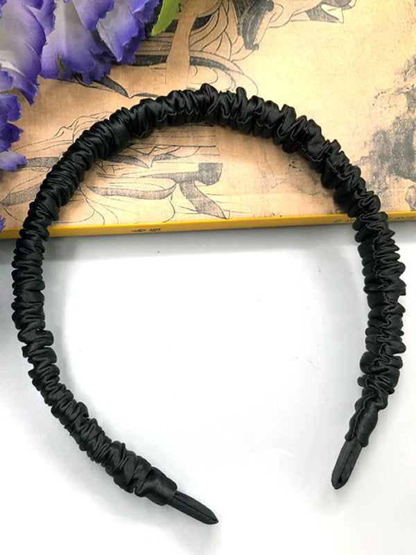 [Svart] SilkSilky-SE 19Momme Rent Silke Scrunchie 004