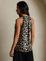 [Leopard] SilkSilky-SE 19Momme Silke Womens T-Shirt 002,
