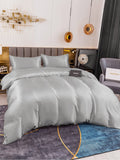 SilkSilky SE 19Momme Rent Silke Bedding Set Silver 003