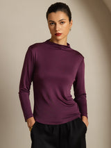 [Lila] SilkSilky-SE Rent Silke Womens T-Shirt 001