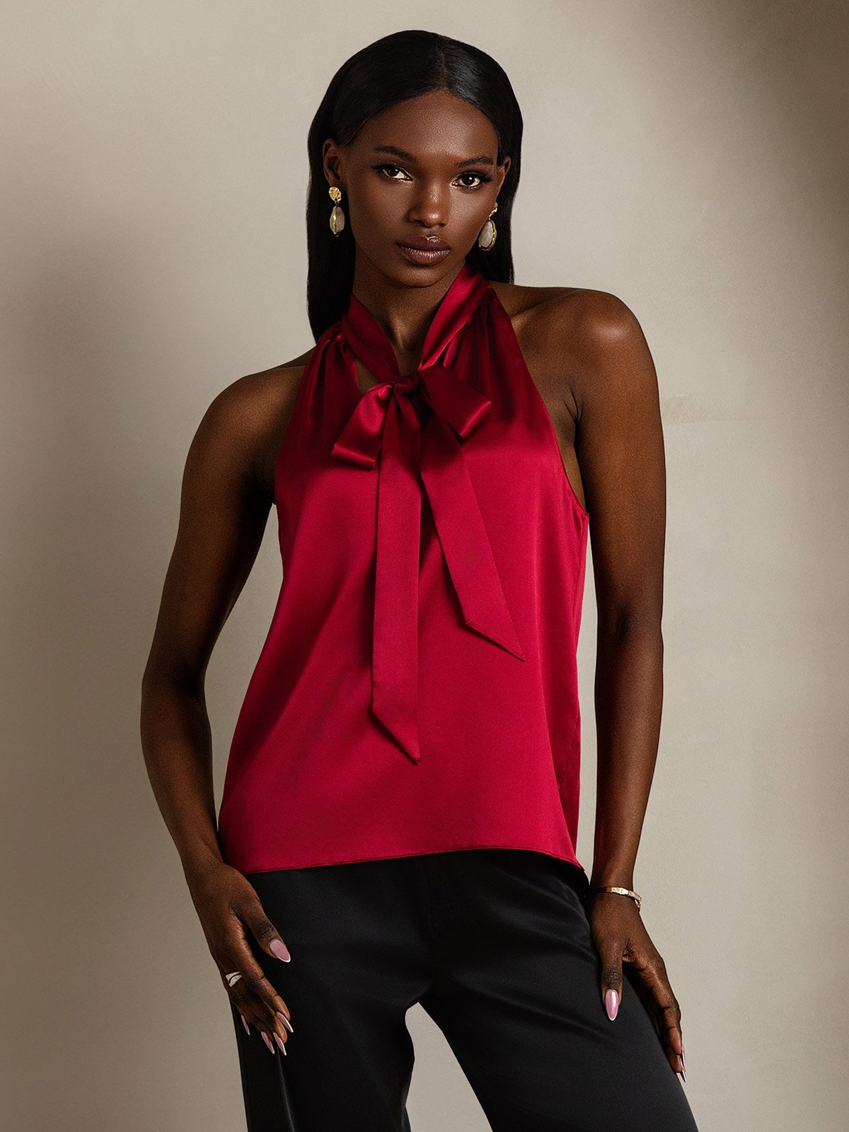 [Vin] SilkSilky-SE 19Momme Silke Womens Shirt 001