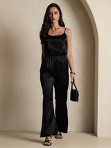 [Svart] SilkSilky-SE Spaghetti Strap Cami Toppar 009