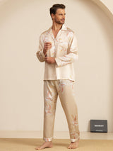 [Champagne] SilkSilky-SE Long Sleeve Notch Collar Herr Pyjama 005