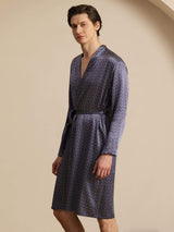 [Marin Ginkgo] SilkSilky-SE Long Sleeve V Neck Herr Morgonrock 005