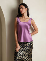 [Mörklila] SilkSilky-SE Sleeveless Cami Toppar 001