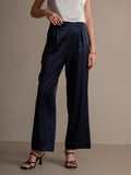 SilkSilky SE 19Momme Silke Womens Pants Mörkblå 001