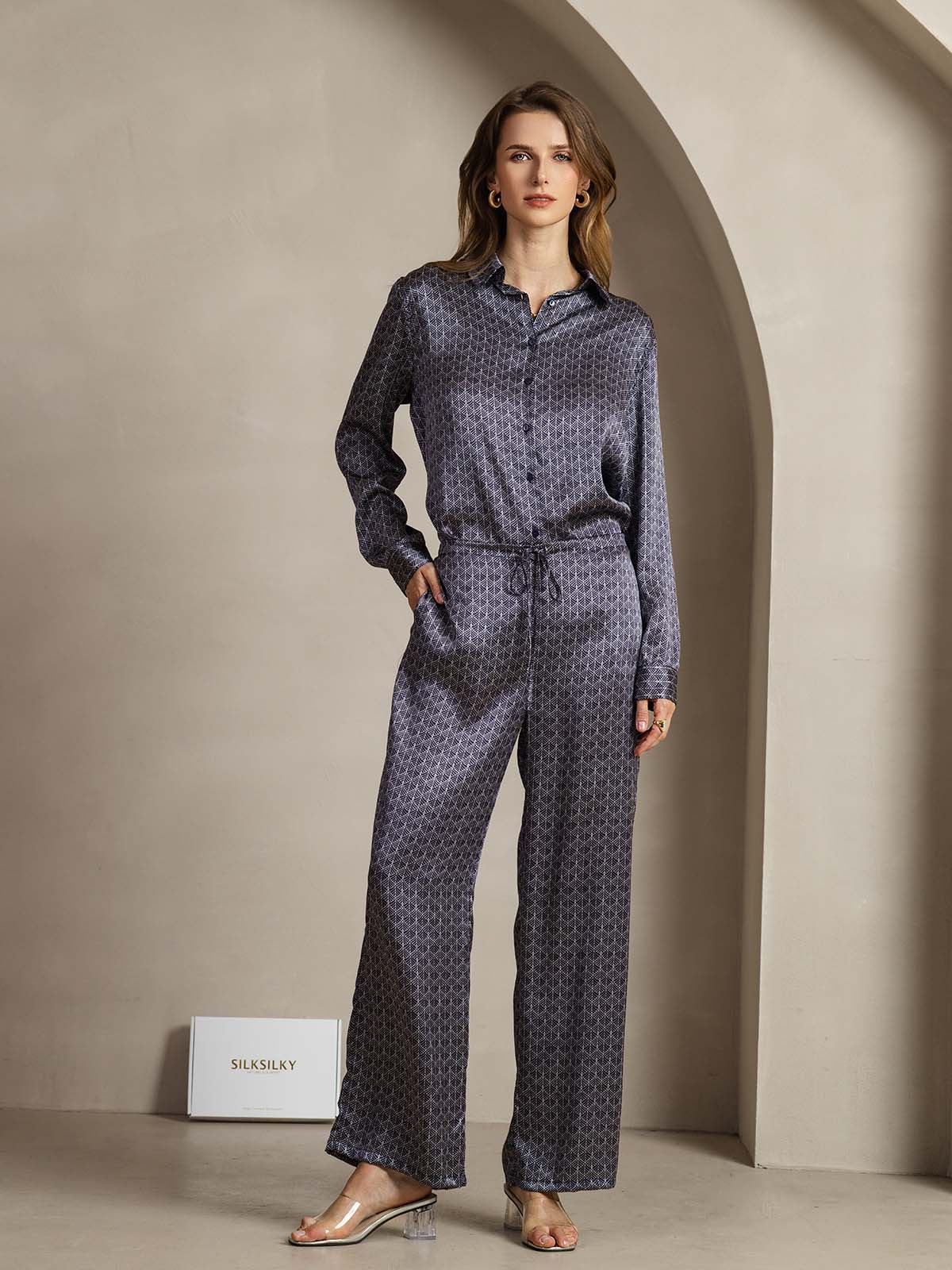 [Marin Ginkgo] SilkSilky-SE 19Momme Silke Womens Pants 004