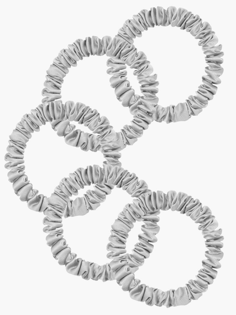 [Silver] SilkSilky-SE 19Momme Rent Silke Scrunchie 003