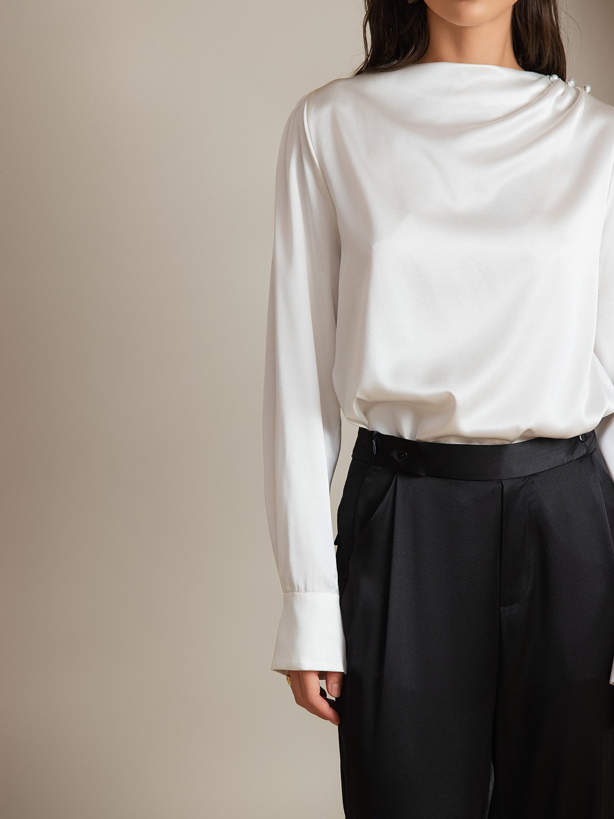 [Vit] SilkSilky-SE 19Momme Silke Womens Shirt 004