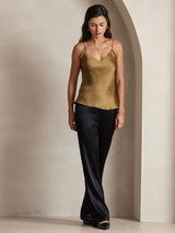 [Kaffe] SilkSilky-SE Spaghetti Strap V Neck Cami Toppar 003