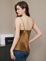[Kaffe] SilkSilky-SE Spaghetti Strap V Neck Cami Toppar 002