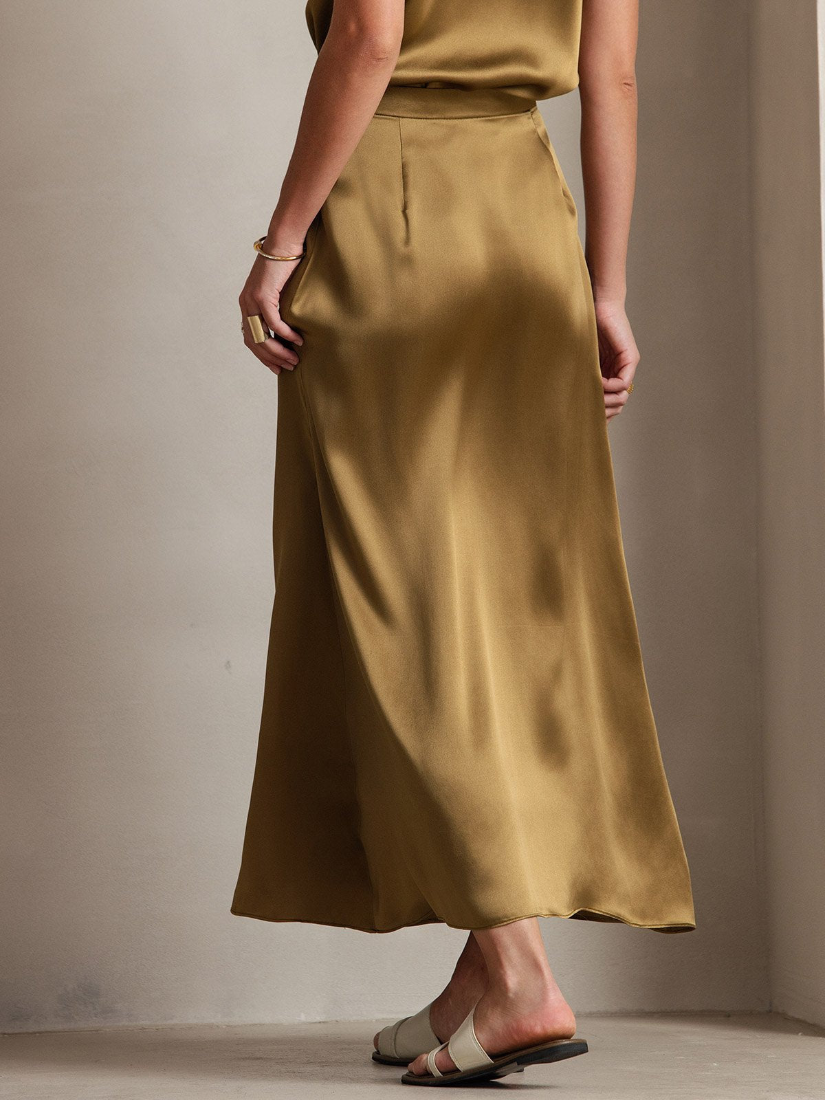 [Brun] SilkSilky-SE 19Momme Silke Skirt 002