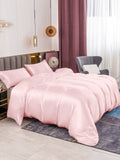 SilkSilky SE 19Momme Rent Silke Bedding Set Rosa 005