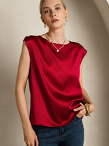 [Vin] SilkSilky-SE Cap Sleeve Round Neck Dam T-Shirt 003