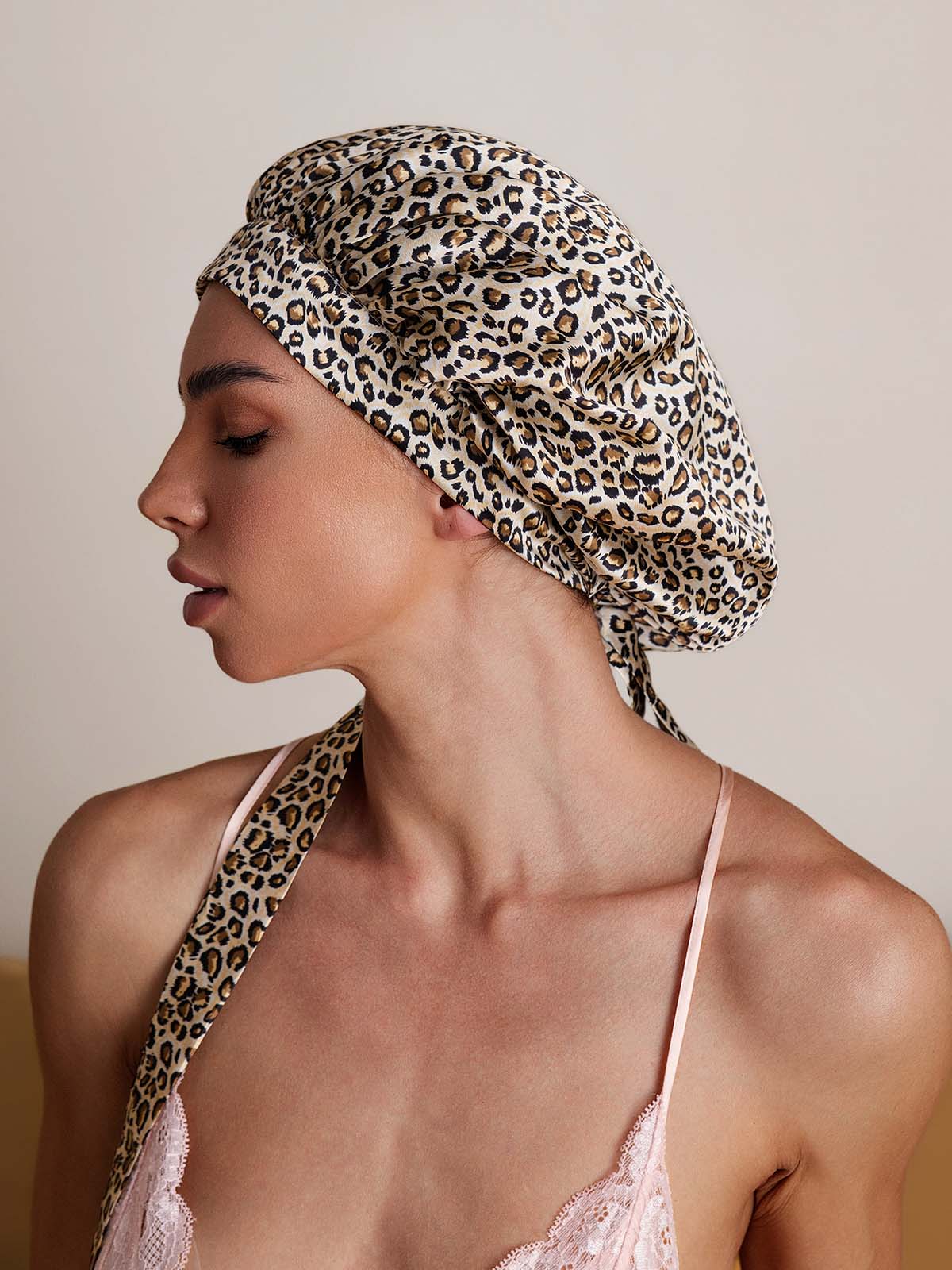[Leopard] SilkSilky-SE Rent Silke Sleep Cap 004