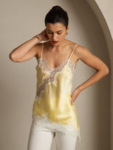 [Ljusgul] SilkSilky-SE Spaghetti Strap V Neck Cami Toppar 003